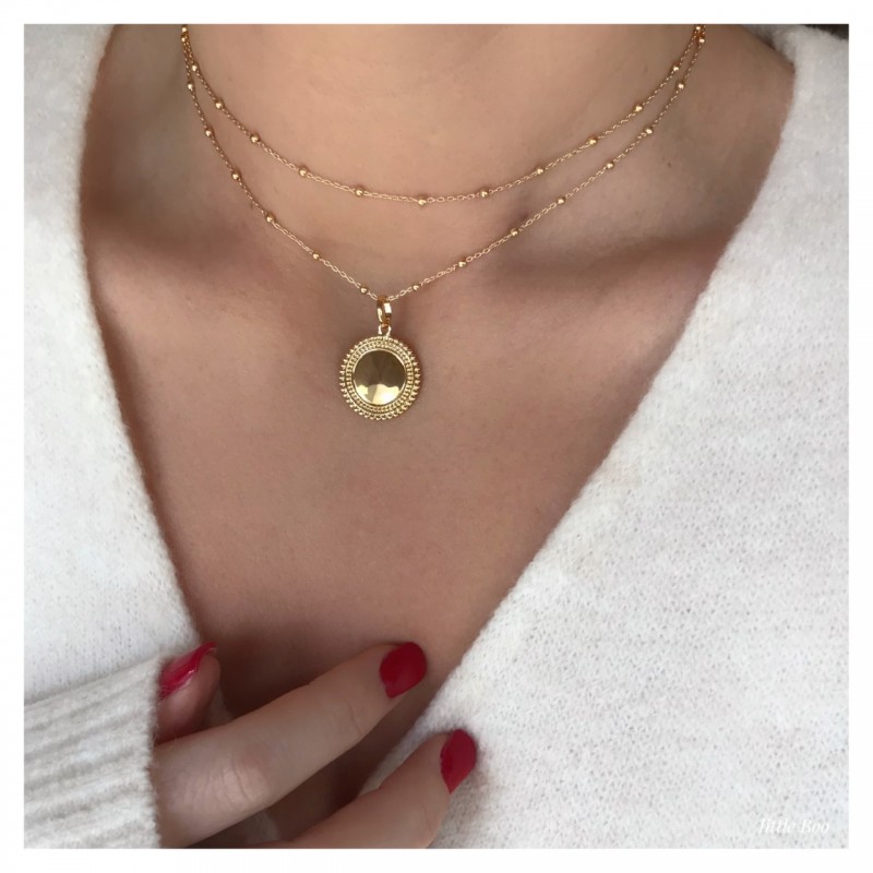 Collier solaris or personnalisable