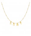 Collier Lettres à Composer Or