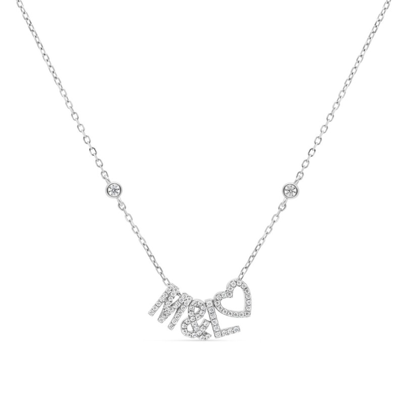 Collier lettres strass personnalisable
