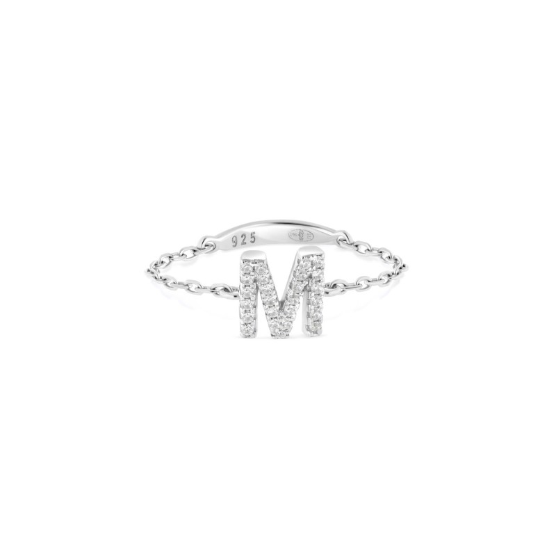 Bague lettre strass a personnaliser Little Boo