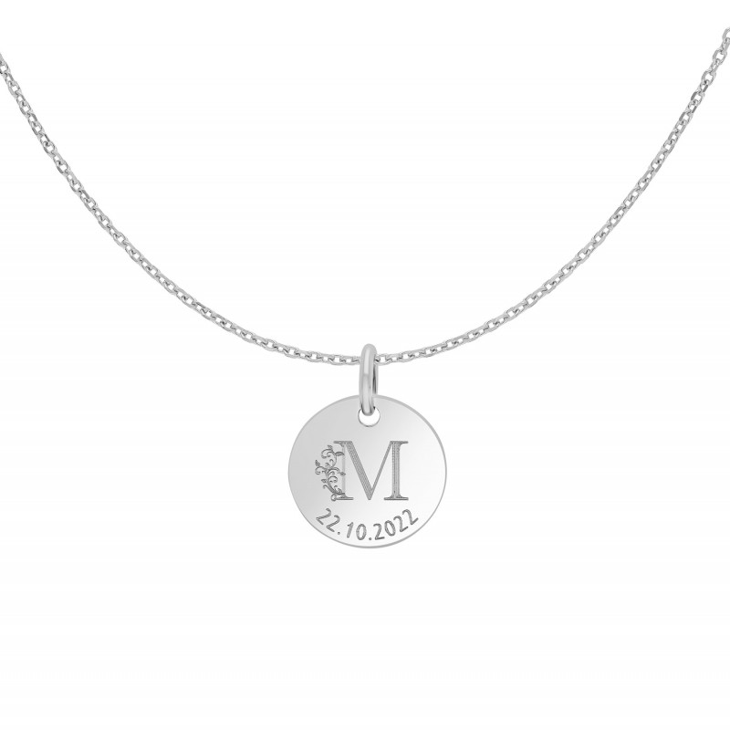 Collier de naissance enfant en argent personnalisable