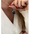Collier Médaille Perlée en Argent