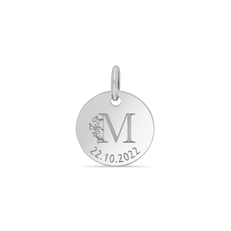 Médaille naissance enfant en argent personnalisable