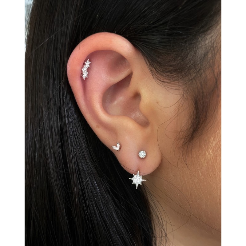 Piercing lilas en argent