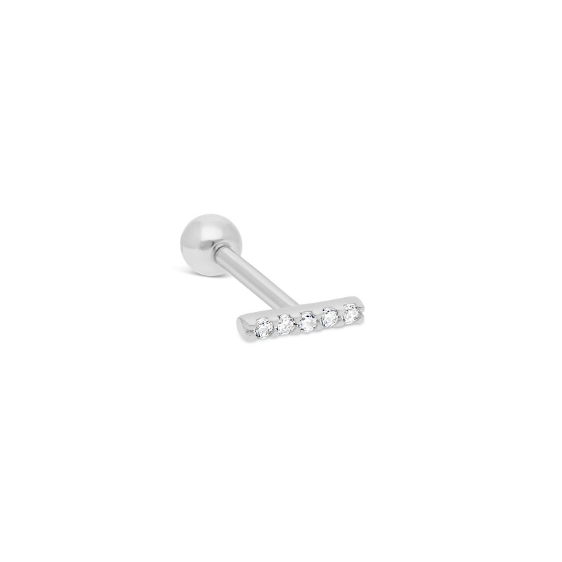 Piercing jacinthe en argent