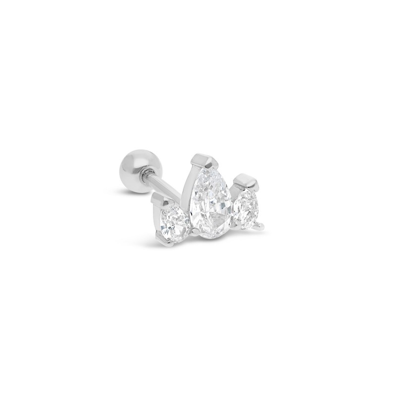Piercing narcisse en argent