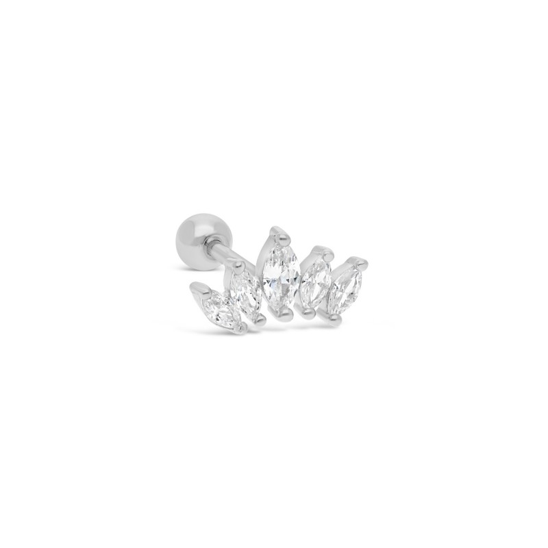 Piercing orchidée en argent