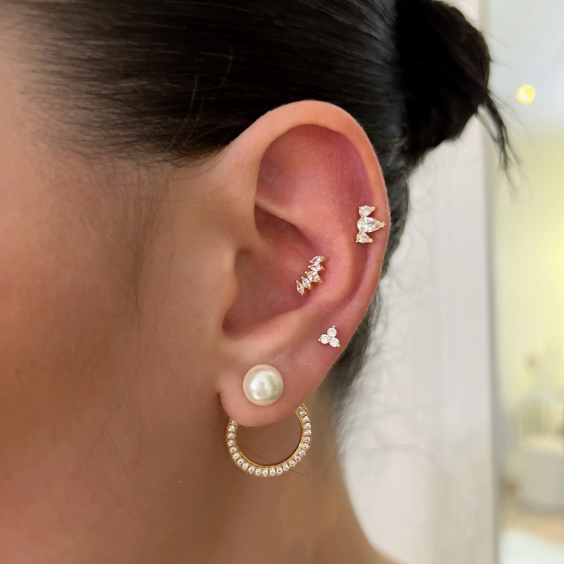 Piercing orchidée or