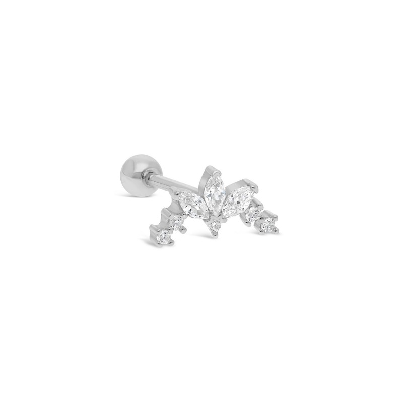 Piercing myosotis en argent