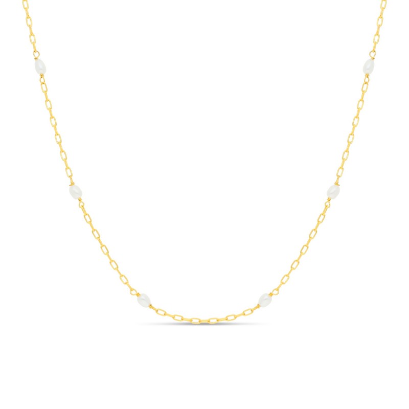 Chaîne perlée or à l'unité