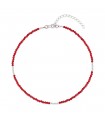 Collier Dolce rouge argent