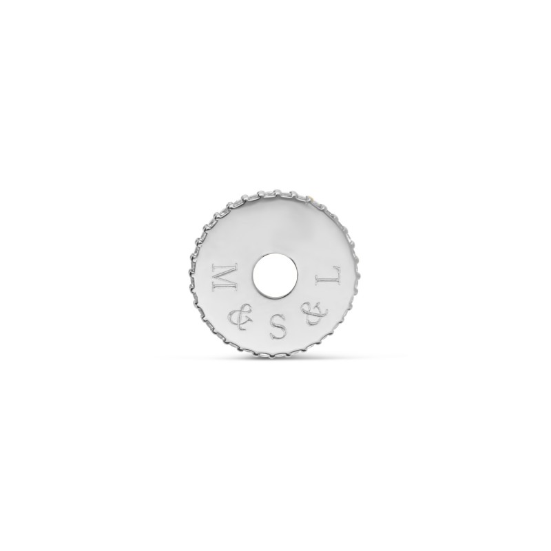 Cible strass personnalisable argent