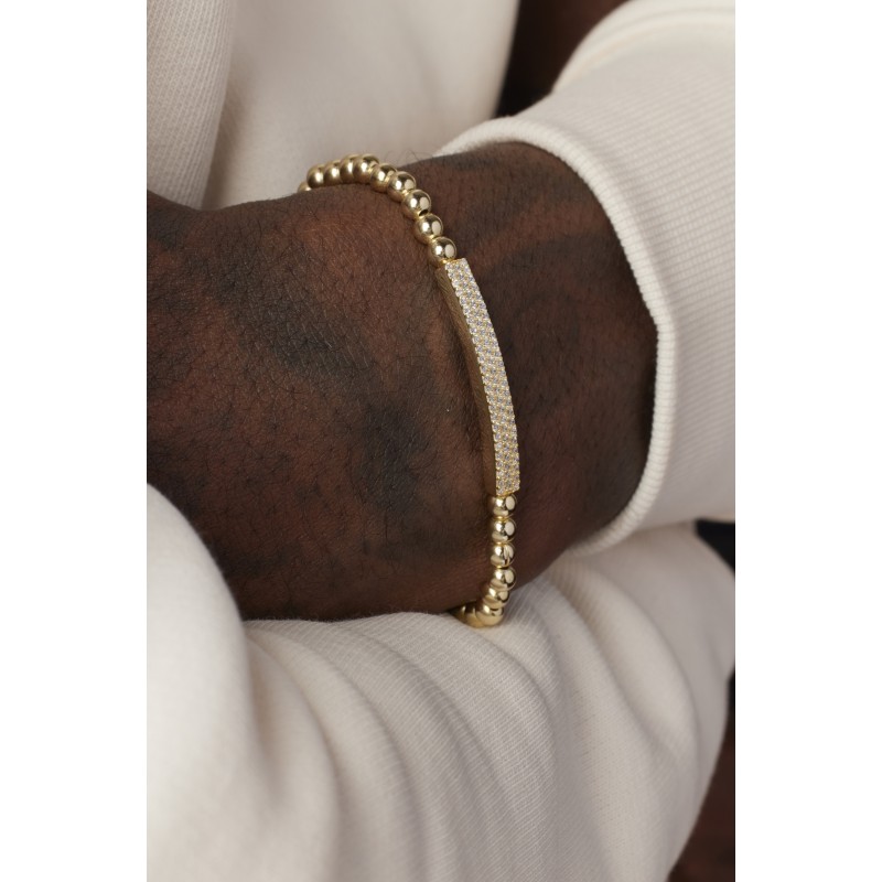 Bracelet Boy pavé or