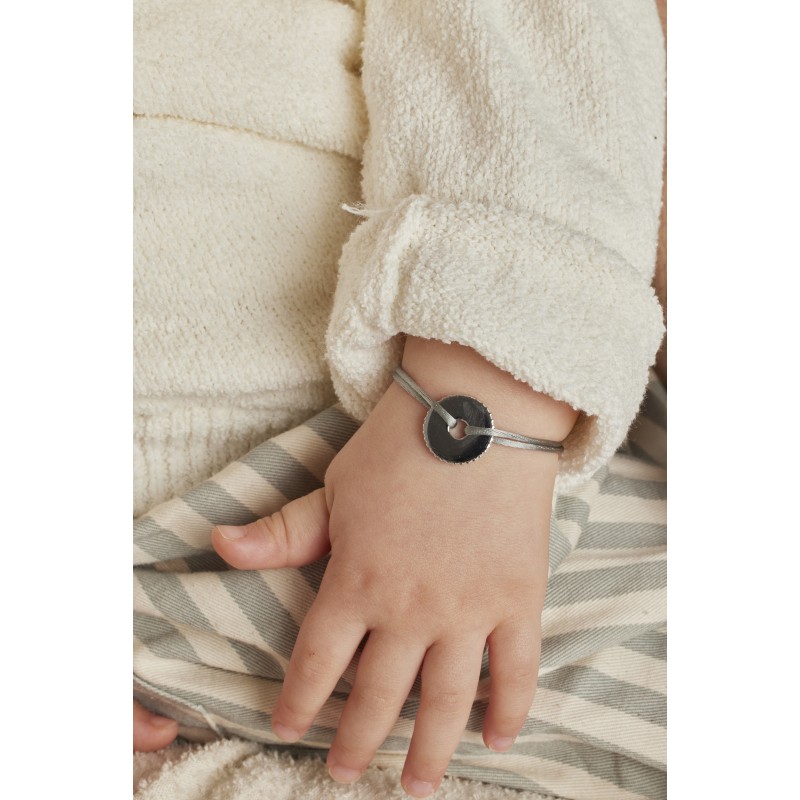 Bracelet cible strass personnalisable argent