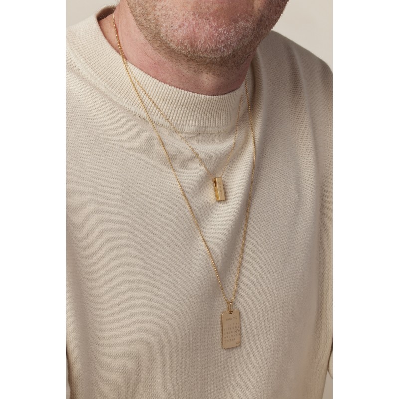 Collier mémoria® homme or personnalisable