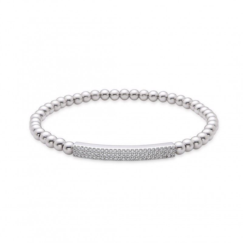 Bracelet Boy pavé argent