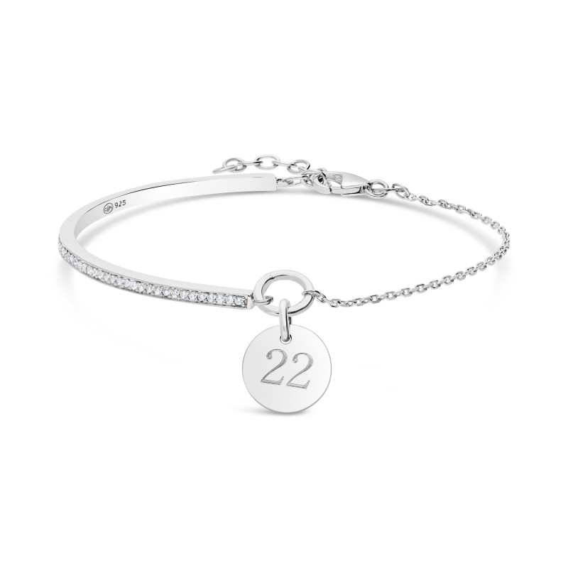 Bracelet Hémisphère argent personnalisable
