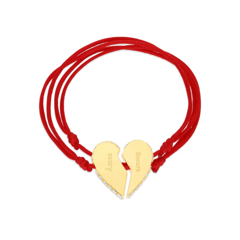 Duo de bracelets d'amitié or personnalisable