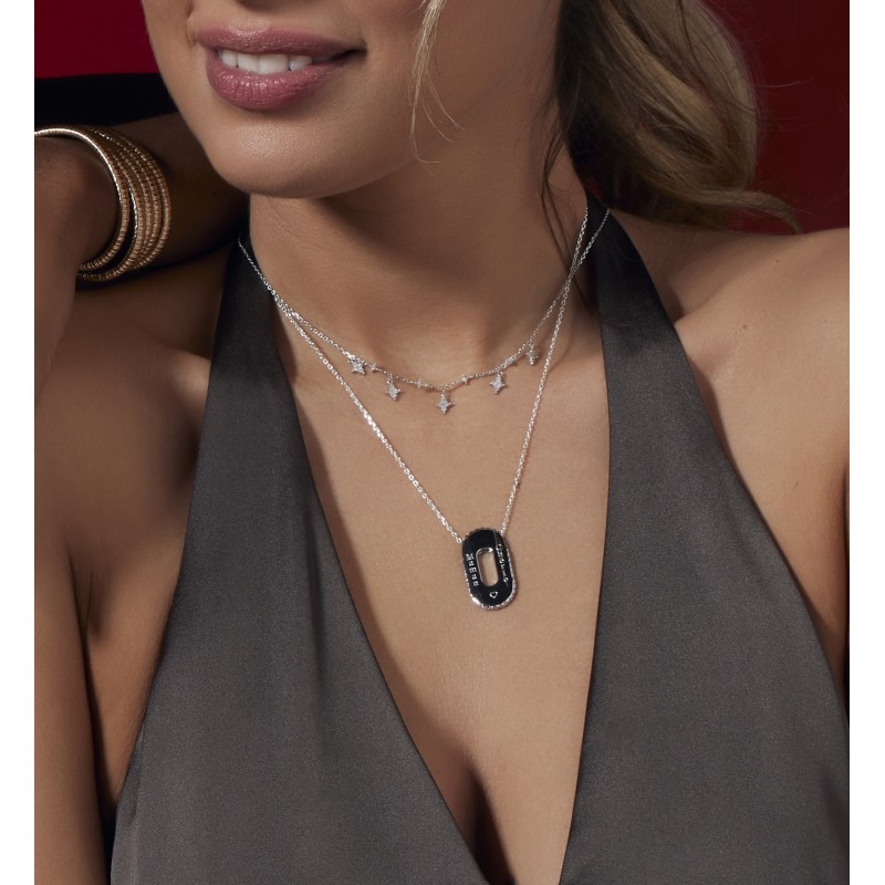 Collier Cosmic argent personnalisable