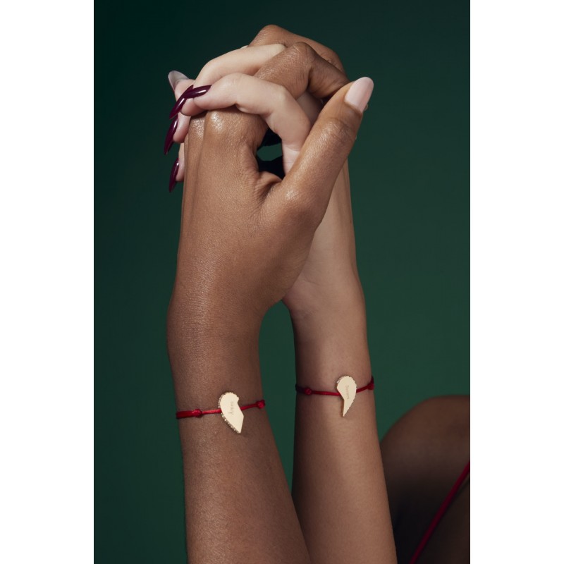 Duo de bracelets d'amitié or personnalisable