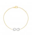 Bracelet Infini Strass Or