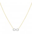 Collier Infini Strass Or