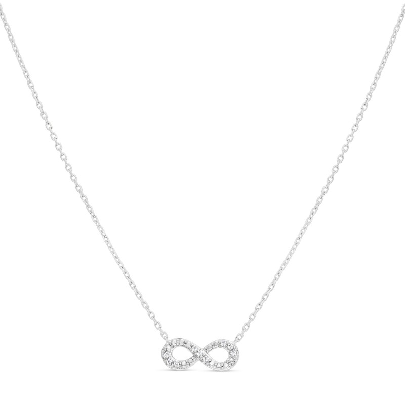 Collier Infini Strass Argent