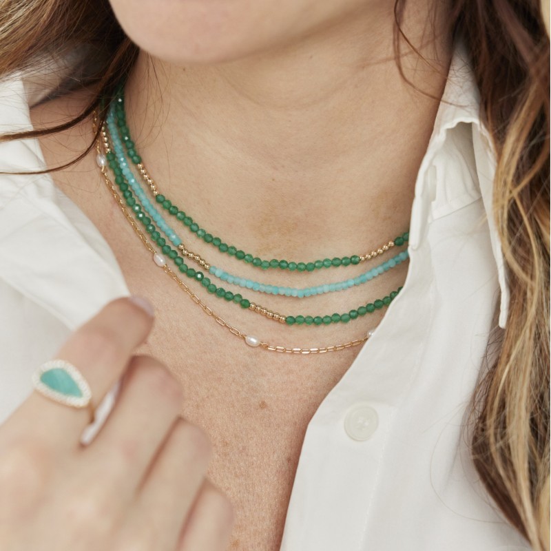 Chaîne perlée or à l'unité