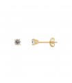 Boucles d'oreilles solitaire or