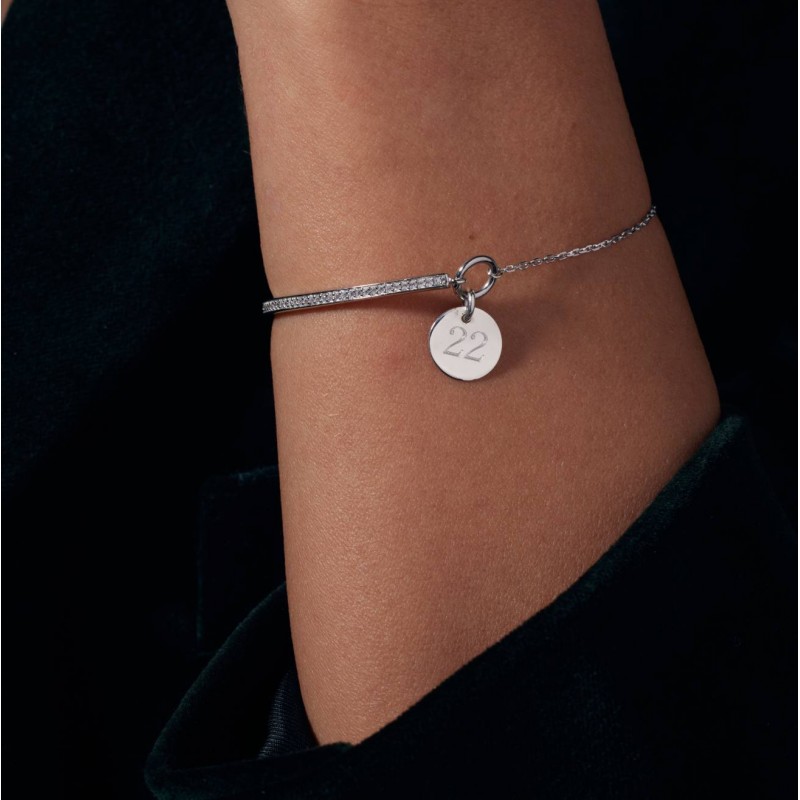 Bracelet Hémisphère argent personnalisable
