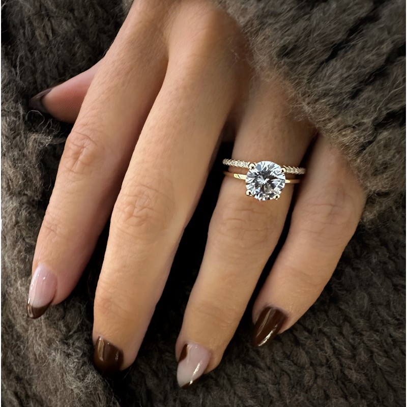 Bague solitaire or