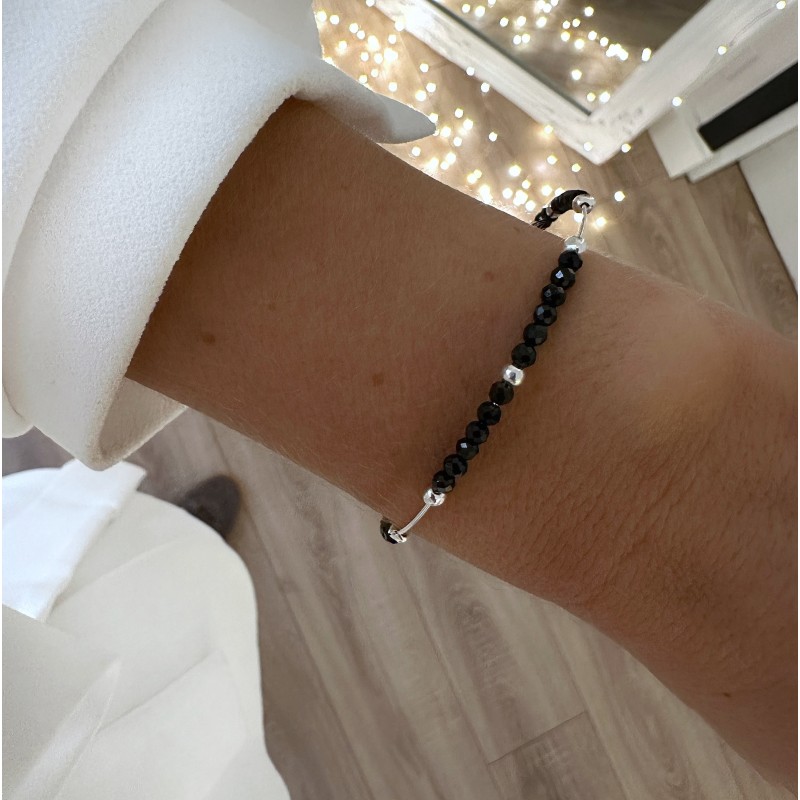 Jonc Talisman Spinelle en argent