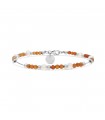 Jonc Talisman Hessonite et argent