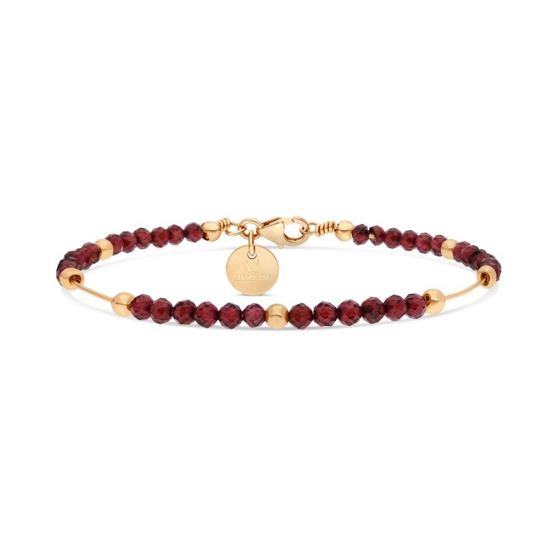 Jonc Talisman Grenat Gold Filled