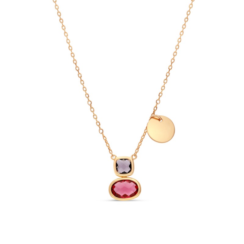 Collier Ella Bordeaux or