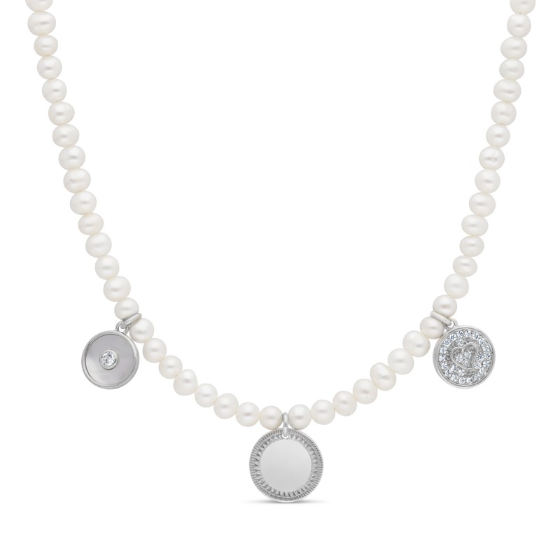 Collier de perles Trinity en argent