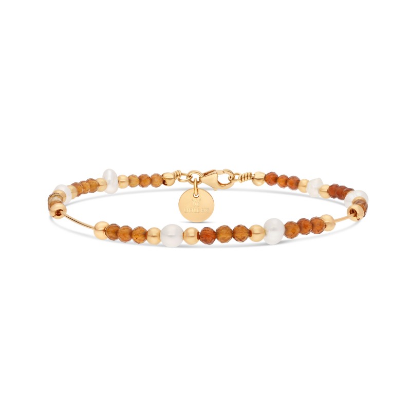 Jonc Talisman Hessonite Gold Filled