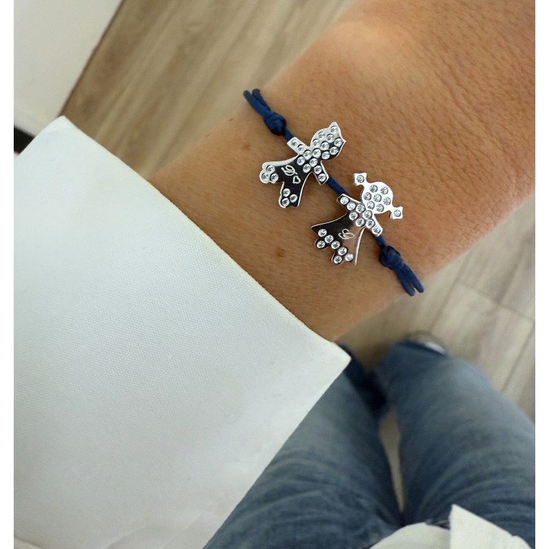 Bracelet chérubins argent à composer