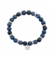 Bracelet perles Jaspe Bleu pour homme à graver