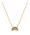 Vente flash -60% Collier Arc en ciel Or