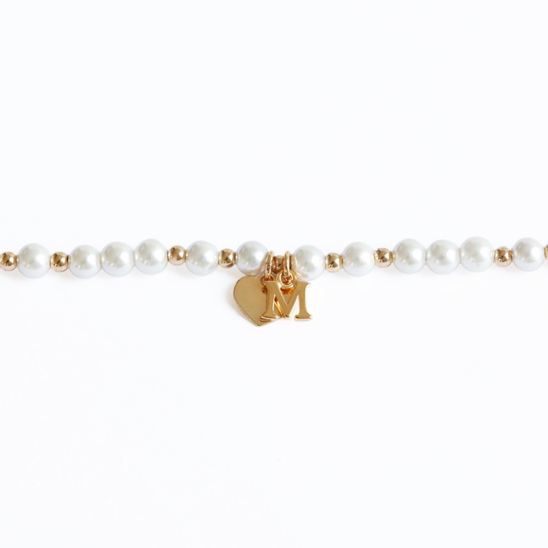 Bracelet Stella or et perles d'eau douce personnalisable