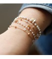 Bracelet Stella or et perles d'eau douce personnalisable