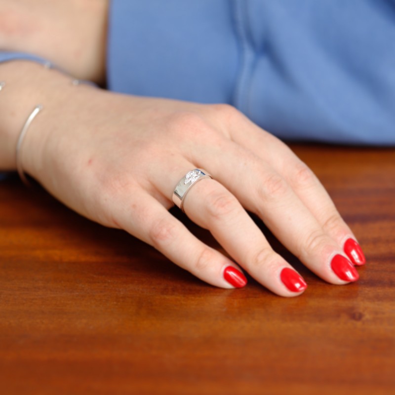 Bague Mona en argent personnalisable