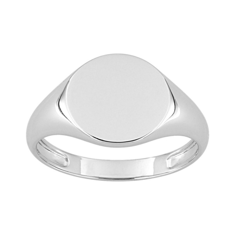 Chevalière ronde en argent personnalisable