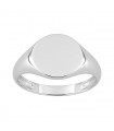 Chevalière ronde en argent personnalisable