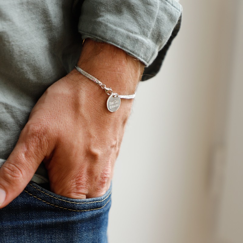 Bracelet Elio en argent personnalisable