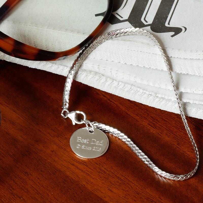 Bracelet Elio en argent personnalisable