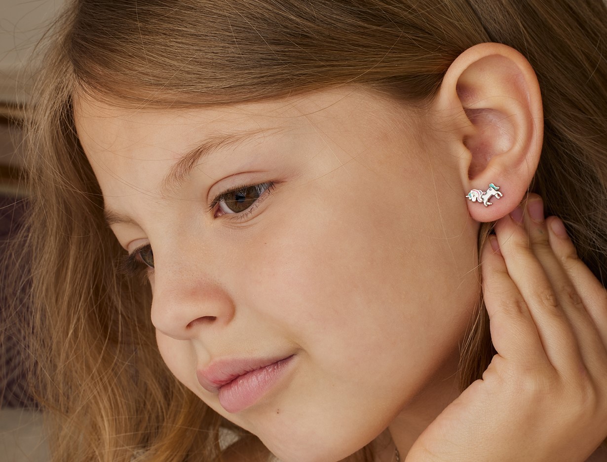 Boucle d'Oreille Enfant Argent